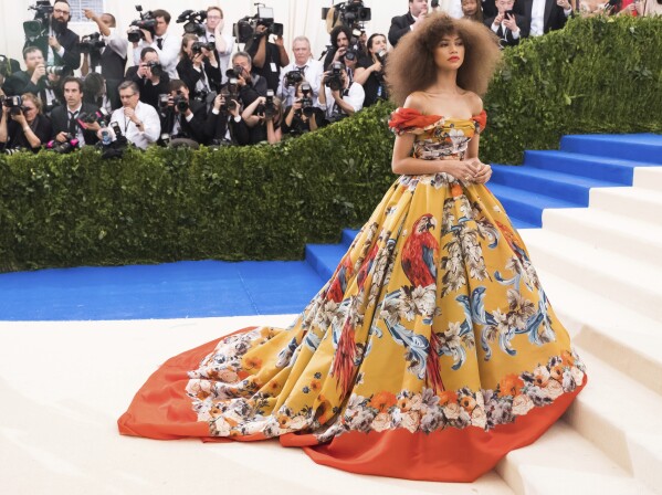 ملف - Zendaya تحضر حفل فائدة معهد متروبوليتان للفنون في زي احتفالًا بافتتاح معرض Rei Kawakubo / Comme des Garçons: Art of the In-Between في 1 مايو 2017 في نيويورك.  (تصوير تشارلز سايكس/Invision/AP، ملف)