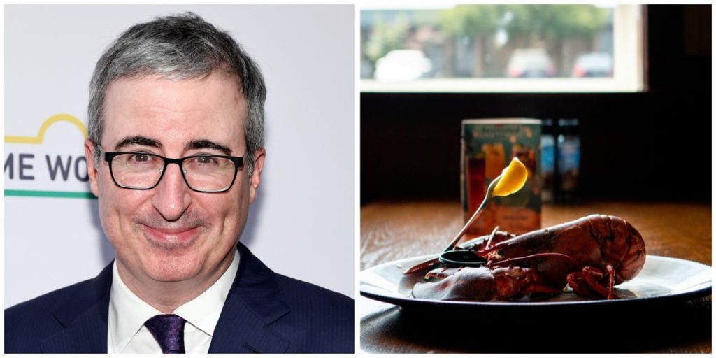 قام جون أوليفر بإعادة إنشاء مطعم Red Lobster باستخدام أثاث تم بيعه بالمزاد العلني لأن “أي أحمق عشوائي يمكنه إدارة Red Lobster بشكل أفضل من هذه الشركات”