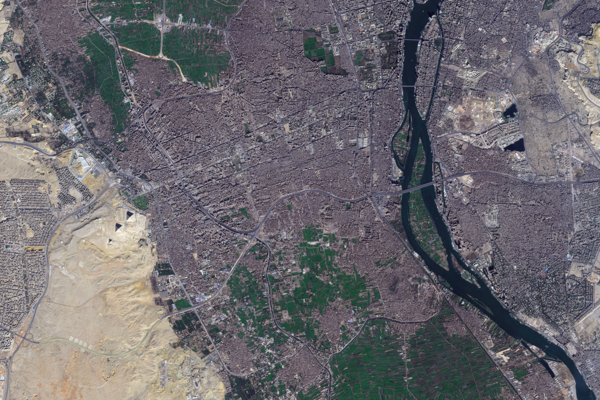 منظر قمر صناعي لنهر النيل. (تصوير Gallo Images/Orbital Horizon/Copernicus Sentinel Data 2024)