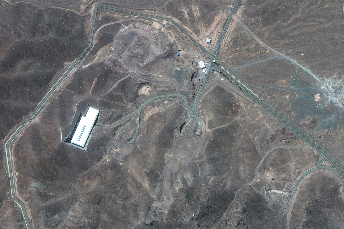 يوفر Maxar Satellite Imagery رؤية علوية لمرفق إثراء الوقود Fordow في إيران. (Getty Images)