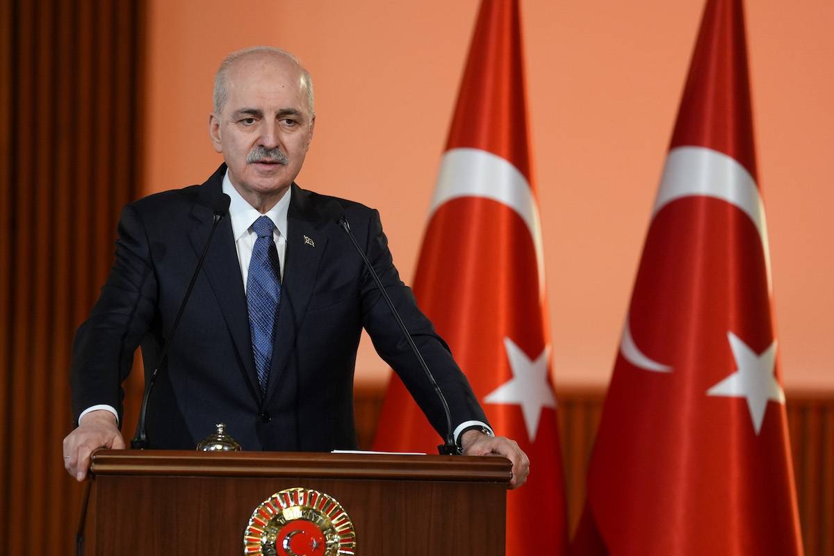 رئيس الجمعية الوطنية التركية Numan Kurtulmus في أنقرة ، Turkiye في 04 فبراير ، 2025 (Ömer Taha çetin - ANADOLU Agency)