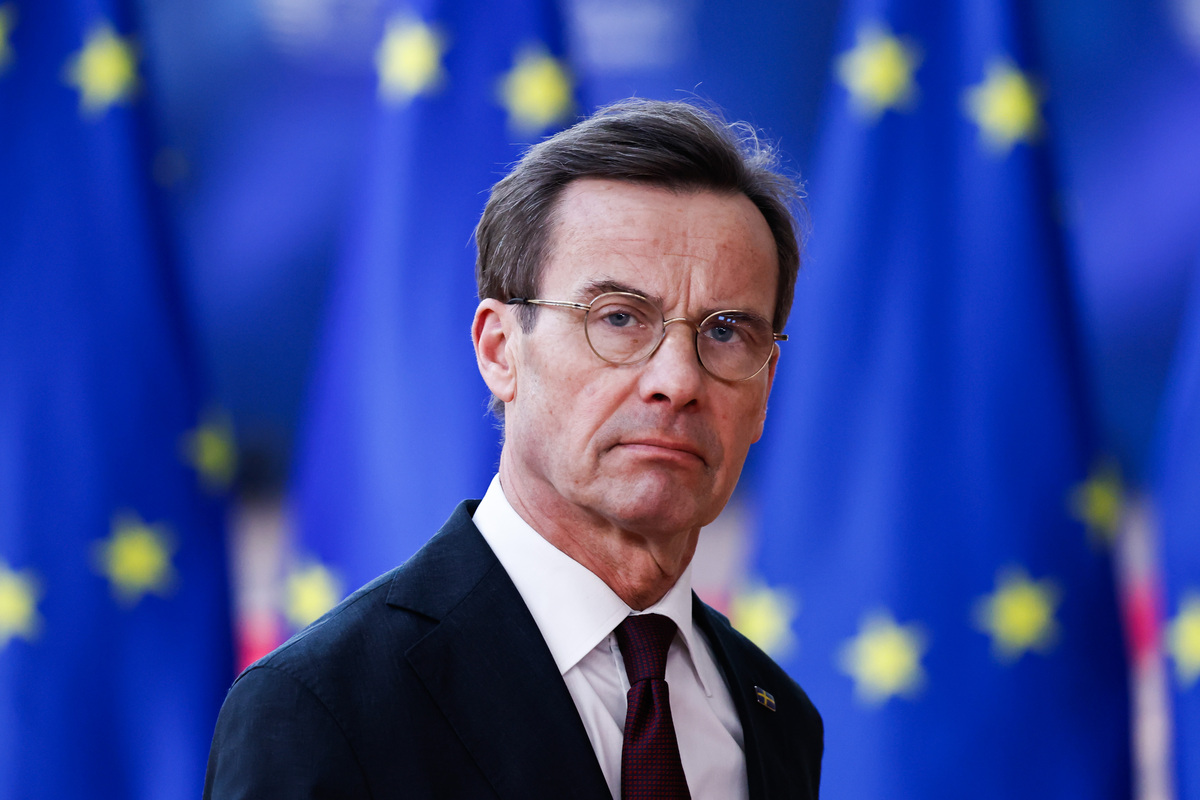 يصل Ulf Kristersson ، رئيس الوزراء في السويد ، إلى اجتماع خاص للمجلس الأوروبي في بروكسل ، بلجيكا ، في 6 مارس 2025 (المصور: سيمون وولفهيرت/بلومبرج عبر غتيال)