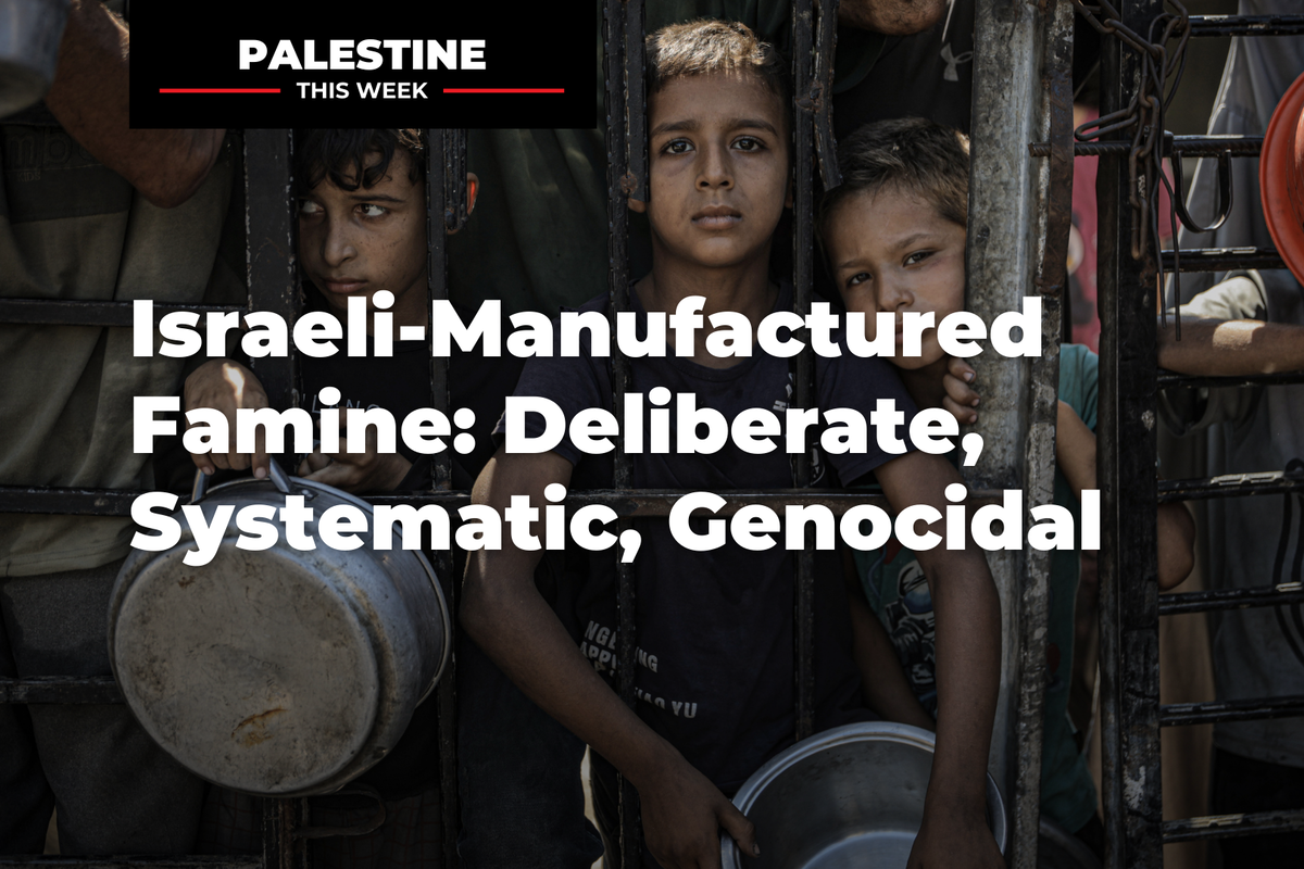 المجاعة الإسرائيلية المصنعة: متعمدة ، منهجية ، الإبادة الجماعية | فلسطين هذا الأسبوع مع موين رابباني