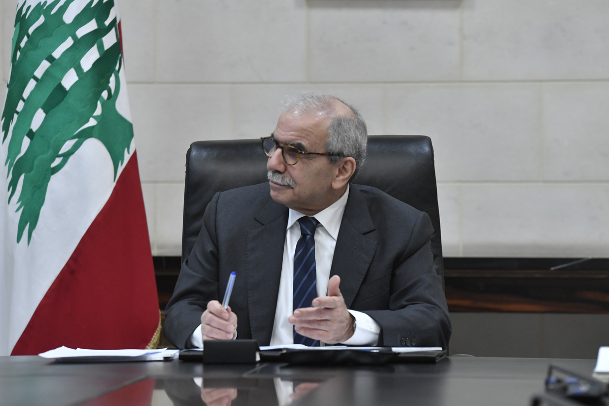 رئيس الوزراء اللبناني نواف سلام في مكتب رئيس الوزراء في بيروت ، لبنان في 21 يوليو 2025.
