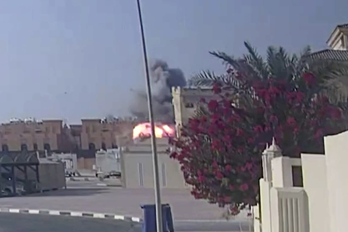 تلتقط لقطات أمنية لحظة ضربة إسرائيلية تستهدف قادة حماس في الدوحة ، قطر ، في 9 سبتمبر 2025. (كاميرا الأمن - وكالة Anadolu)