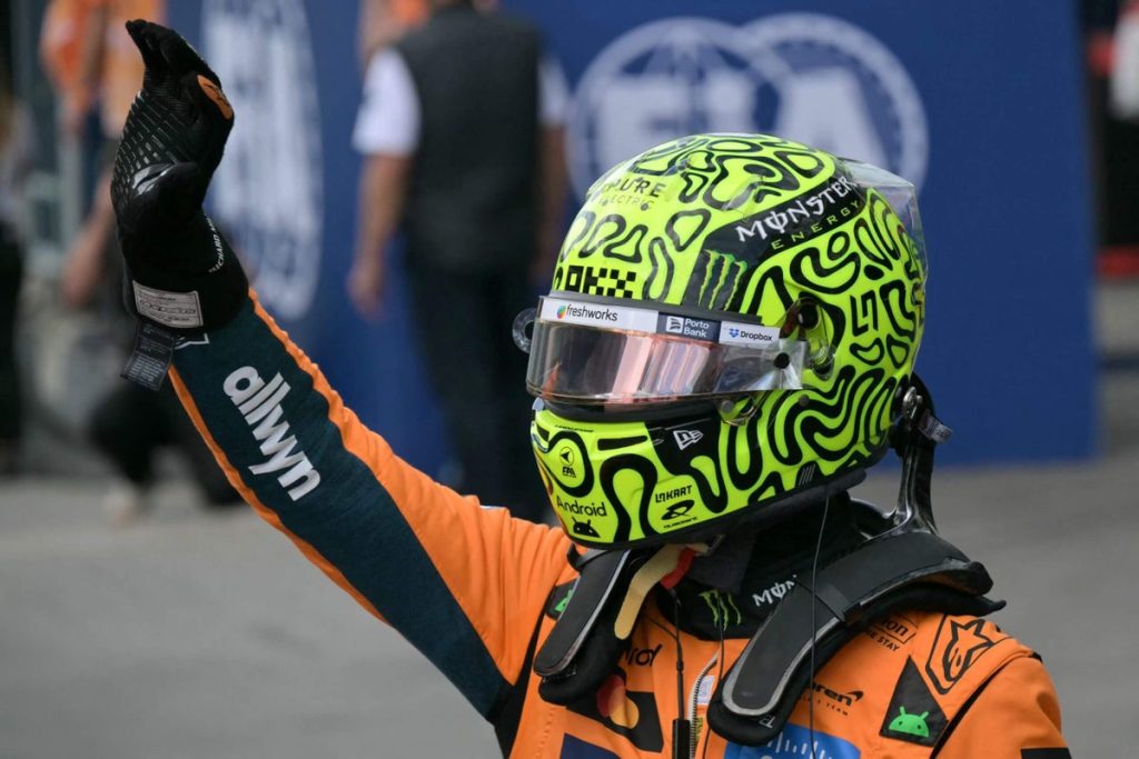 نوريس يعزز آماله في لقب الفورمولا 1 مع قطب البرازيل. خروج فيرشتابن من القسم الأول، وبياستري يعاني