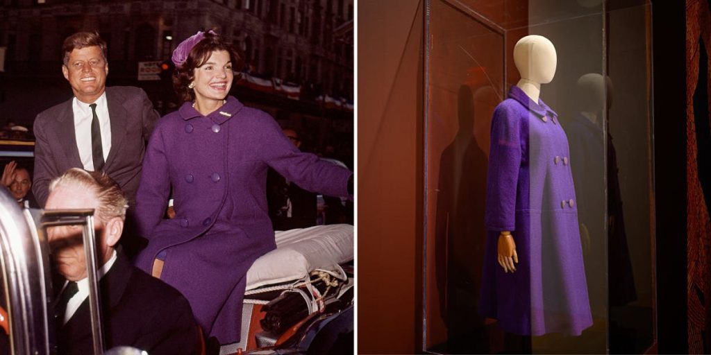 بُيع معطف جاكلين كينيدي أوناسيس ليلة الانتخابات في مزاد بـ 50,800 دولار.